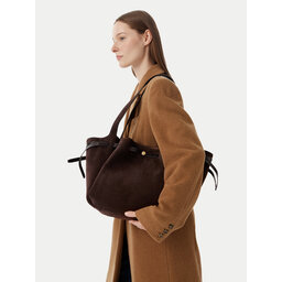 Tory Burch Handtasche Tory Burch Romy Suede Tote 186348 Braun