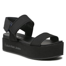 Calvin Klein Jeans Sandalen Calvin Klein Jeans Flatform Sandal Softny YW0YW00965 Black BDS