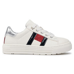 

Снікерcи Tommy Hilfiger Low Cut Lace-Up Sneaker T3A4-31023-0813 M White/Multicolor X256, Білий