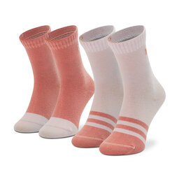 Reima Set di 2 paia di calzini lunghi da bambini Reima Jalkaan 527375 Coral Pink 3211