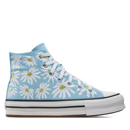 

Кеди Converse Chuck Taylor All Star Lift Platform Floral A06337C True Sky/Dandy Lion/White, Голубий