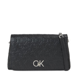 Calvin Klein Sac à main Calvin Klein Re-Lock Shoulder Bag Md - Emb K60K611061 Ck Black BAX