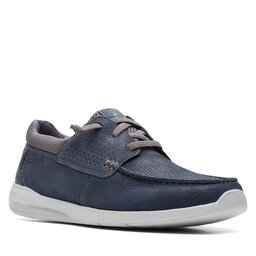 Clarks Pusbačiai Clarks Gorwin Moc 26164694 Navy Nubuck