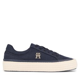 Tommy Hilfiger Tenisky Tommy Hilfiger Vulc Sneaker Linnen FW0FW07673 Tmavomodrá