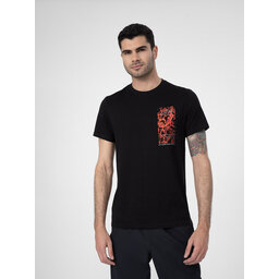 4F 4F T-Shirt 4FSS23TTSHM487 Μαύρο Regular Fit