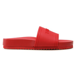 

Шльопанці TWINSET Ciabattina 211LMPZNN Cherry Pink 05843, Червоний