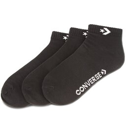 Converse Комплект 3 чифта къси чорапи унисекс Converse E746B-3010 Черен