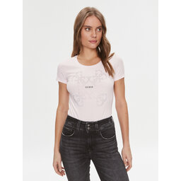 Guess Guess Póló W4RI35 J1314 Rózsaszín Slim Fit