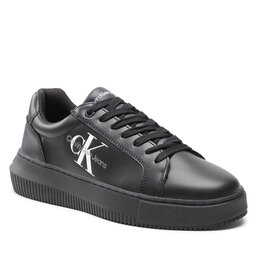 Calvin Klein Jeans Αθλητικά Calvin Klein Jeans Chunky Cupsole Laceup Mon Lth Wn YW0YW00823 Triple Black 0GT