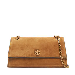 Tory Burch Сумка Tory Burch Kira Turnlock Suede Shoulder Bag 178857 Коричневий