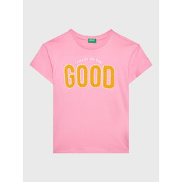 United Colors Of Benetton United Colors Of Benetton Póló 3096C10AY Rózsaszín Oversize