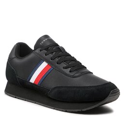 Tommy Hilfiger Snīkeri Tommy Hilfiger Core Eva Runner Corporate Lea FM0FM04397 Black BDS