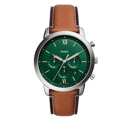 Fossil Часовник Fossil Neutra FS5963 Silver/Brown