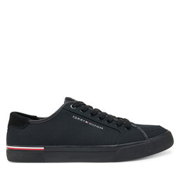 Tommy Hilfiger Πάνινα παπούτσια Tommy Hilfiger Core Corporate Vulc Canvas FM0FM05398 Μαύρο