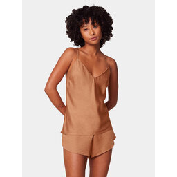 Triumph Triumph Pižama Silky Sensuality 10218279 Rjava Relaxed Fit