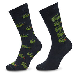 Lacoste 2er-Set hohe Herrensocken Lacoste RA1513 Dunkelblau