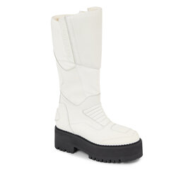 Tommy Jeans Stiefel Tommy Jeans Tjw Long Shaft Biker Boot EN0EN02376 Rich Cream YA6