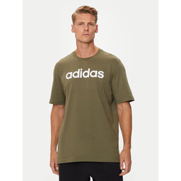 adidas adidas Póló Essentials Linear Logo IC9280 Zöld Regular Fit