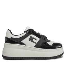 Tommy Jeans Снікерcи Tommy Jeans Tjw Retro Basket Flatform Patent EN0EN02523 Écru