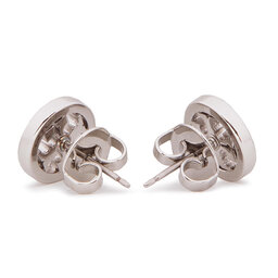 

Сережки Tory Burch Crystal Logo Circle Stud Earring 53422 Tory Silver/Crystal 042, Срібний