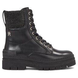 

Ботильйони Tommy Hilfiger Feminine Felt Lace Up Bootie FW0FW07500 Black BDS, Чорний