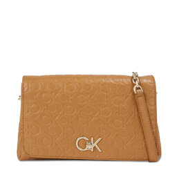 Calvin Klein Τσάντα Calvin Klein Re-Lock Shoulder Bag Md - Emb K60K611061 Brown Sugar GA5