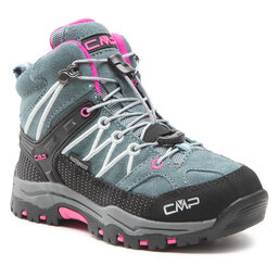 CMP Bakancs CMP Kids Rigel Mid Trekking Shoe Wp 3Q12944 Mineral Green/Purple Fluo