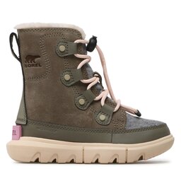

Снігоходи Sorel Explorer Lace Wp NC4895 Stone Green/White Peach, Зелений