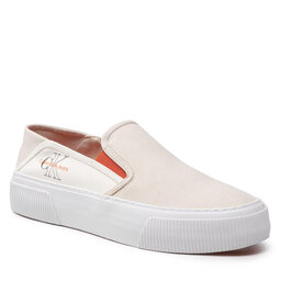 Calvin Klein Jeans Tenis superge Calvin Klein Jeans Skater Vulcanized Slip On YM0YM00313 White/Eggshell 0LC