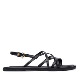 Tommy Hilfiger Sandalen Tommy Hilfiger Flat Strappy FW0FW09220 Schwarz