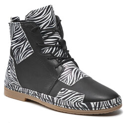 Manitu Členková obuv Manitu 990034-01 Schwarz/Zebra
