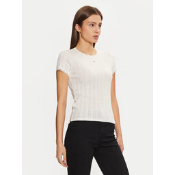Tommy Jeans Tommy Jeans Majica DW0DW19493 Écru Slim Fit