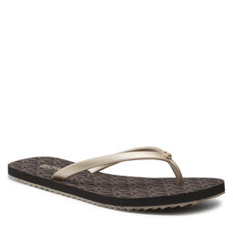MICHAEL Michael Kors Šlepetės per pirštą MICHAEL Michael Kors Jinx Flip Flop 40S1JIFA1Q Brn/Gold