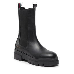 Tommy Hilfiger Bokacsizma Tommy Hilfiger Monochromatic Chelsea Boot FW0FW06730 Black BDS