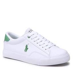 Polo Ralph Lauren Sneakers Polo Ralph Lauren Theron V RF104100 White Smooth PU/Green w/ Green PP