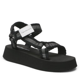 Calvin Klein Jeans Szandál Calvin Klein Jeans Prefresato Sandal Webbing Mesh YW0YW00969 Black BDS