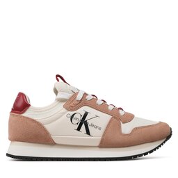 

Снікерcи Calvin Klein Jeans Runner Sock Laceup Ny YW0YW00840 Ancient White/Cafe Creme 01U, Білий