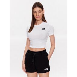 The North Face The North Face Póló NF0A55AO Fehér Cropped Fit
