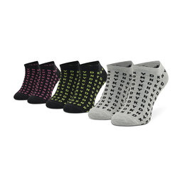 DKNY Set de 3 perechi de șosete medii de damă DKNY Danica S4_0091T_DKY Black/Pink/Grey/Lime