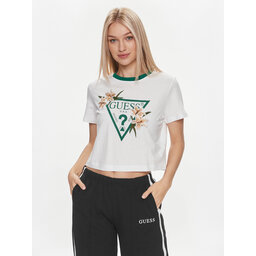 Guess Guess Camiseta Zoey V4GI02 K46D1 Blanco Boxy Fit