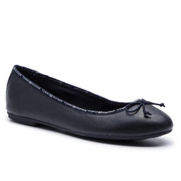Tommy Hilfiger Ballerinaskor Tommy Hilfiger Leather Ballerina Tommy Branding FW0FW04439 Midnight 403