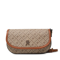 Tommy Hilfiger Handtasche Tommy Hilfiger Th Monoplay Saddle Bag AW0AW19172 Hellbeige