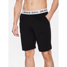 Brave Soul Brave Soul Pižamos šortai MLWB-149KEV Juoda Regular Fit