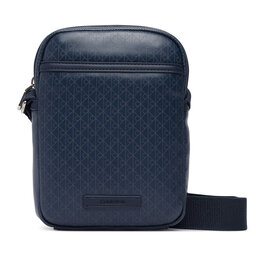 Calvin Klein Umhängetasche Calvin Klein Emblem Aop Coated Slim Reporter LV04D3334G Dunkelblau
