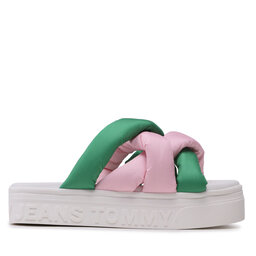 

Шльопанці Tommy Jeans Fltfrm Sndl Nw Uppr EN0EN02118 Coastal Green LY3, Зелений