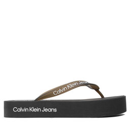 

В'єтнамки Calvin Klein Jeans Beach Sandal Flatform Logo YW0YW01092 Black/Bright White BEH, Чорний