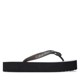 

В'єтнамки Calvin Klein Jeans Beach Sandal Flatform YW0YW00716 Black/White 0GJ, Чорний