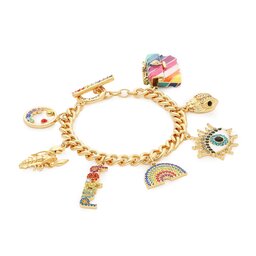 Kurt Geiger Náramek Kurt Geiger Multi Charms Bracelet 8840761429 Gold