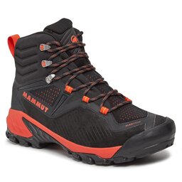 Mammut Παπούτσια πεζοπορίας Mammut Sapuen High GTX GORE-TEX 3030-04241-00654-1075 Black-Hot Red