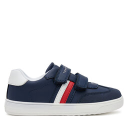 Tommy Hilfiger Sportcipők Tommy Hilfiger Stripes Low Cut Lace Velcro Sneaker T1X9-33840-1269 S Sötétkék
